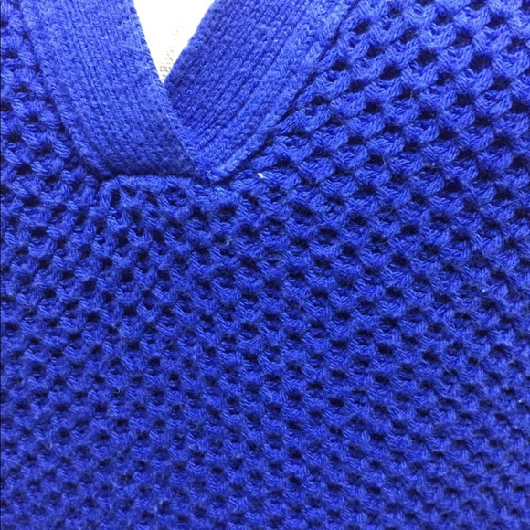 Ralph Lauren Women Pullover chunky knit Sweater V- Neck Blue Small - Picture 6 of 10